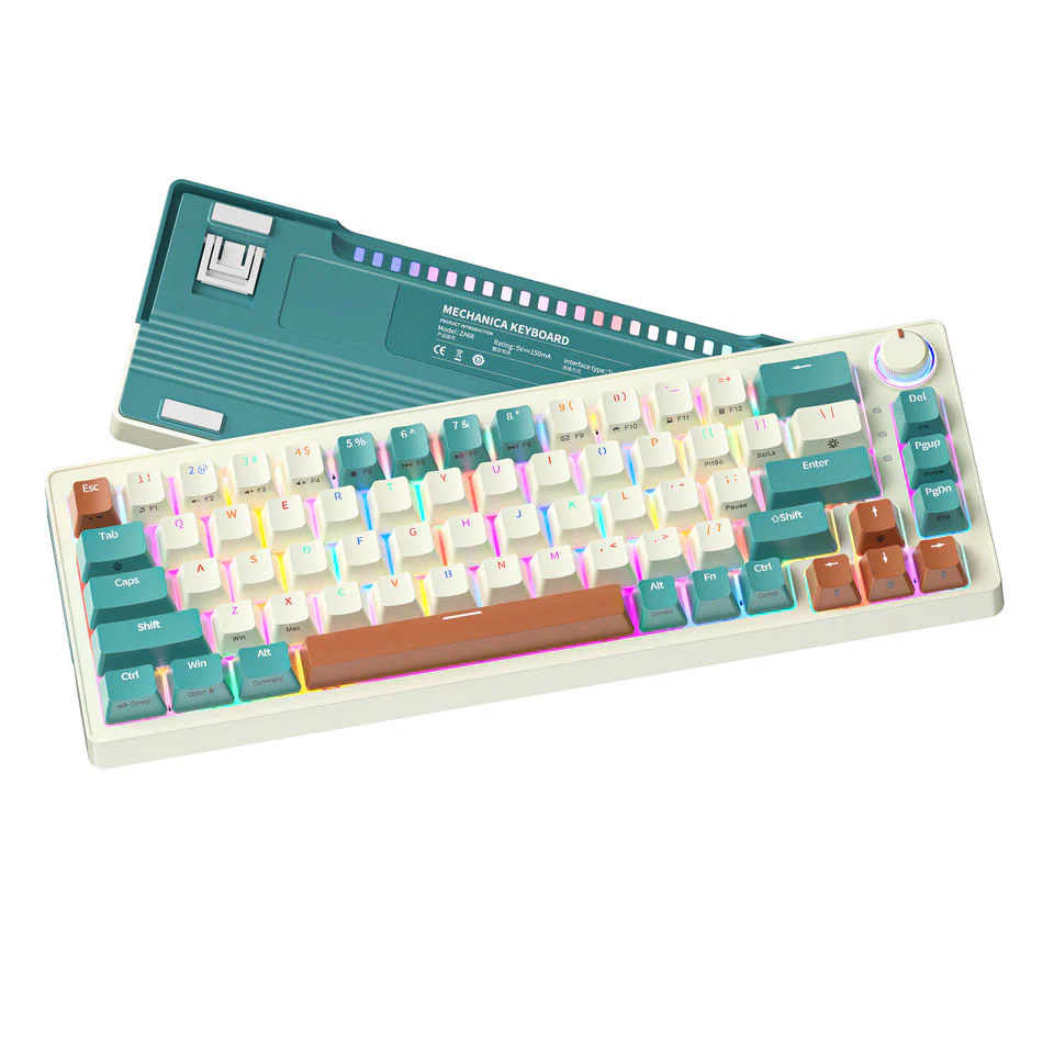 ZIFRIEND ZA68 Wired Mechanical Keyboard PBT RGB Hot Swappable 65% 60% 80% TKL Gaming Keyboards