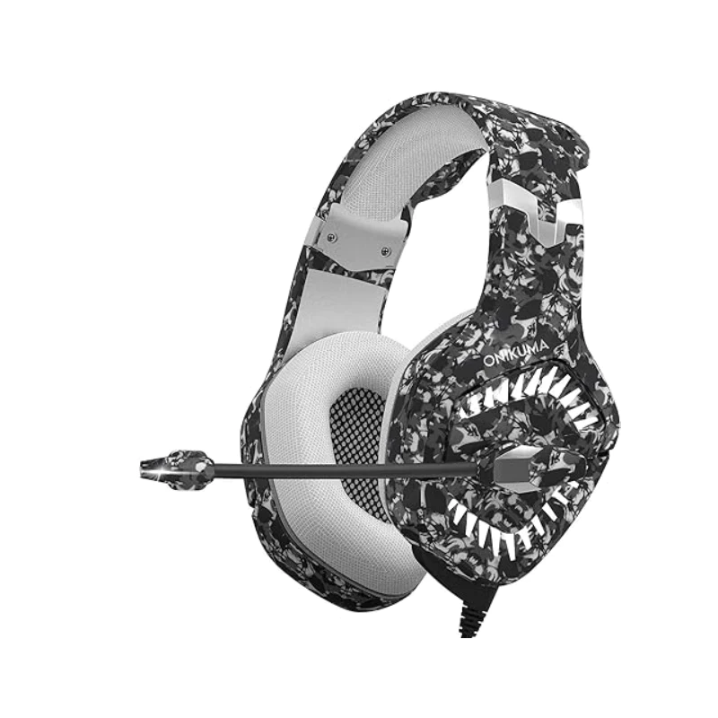 ONIKUMA K1B Pro USB/3.5mm Wired RGB 3D Surround Gaming Headset with Mic - Army Black