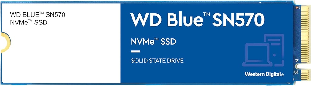 Western Digital 1TB WD Blue SN570 NVMe Internal Solid State Drive SSD - Gen3 x4 PCIe 8Gb/s, M.2 2280, Up to 3,500 MB/s