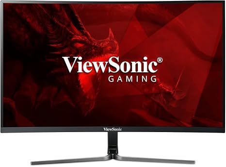 ViewSonic VX2758-C-MH 27 Inch FHD1080p  Curved 144Hz Gaming Monitor with FreeSync Premium Eye Care HDMI and VGA