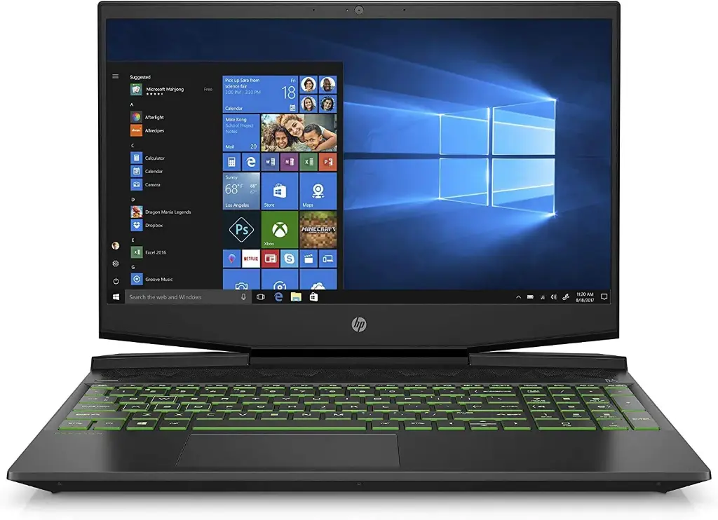 HP Pavilion Gaming 15.6 Inch Micro EDGE Laptop, Intel Core i5 9300H Processor, NVIDIA GeForce GTX 1650 4 GB , 8 GB SDRAM, 256 GB SSD, Windows 10 Home 15 dk0020nr, Shadow Black/Acid Green
