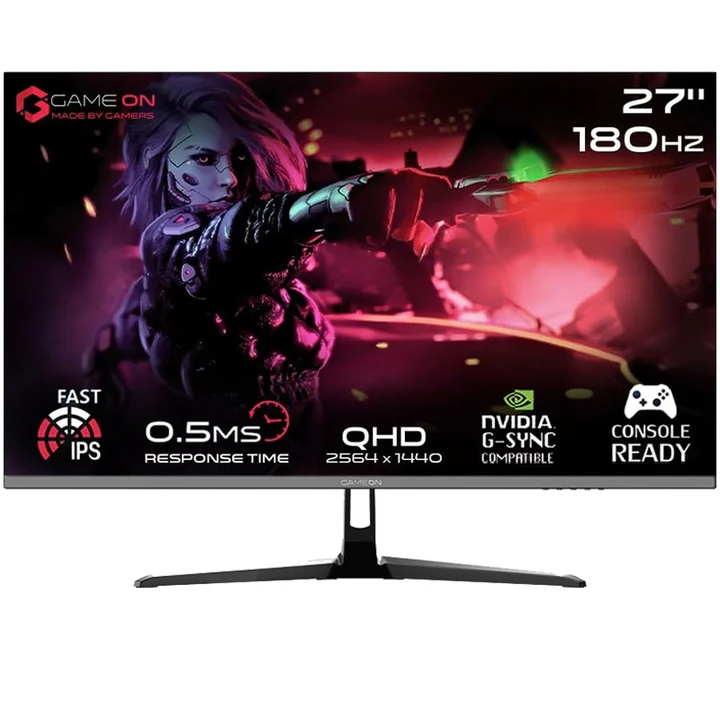 GAMEON GOPS27QHD180IPS 27" QHD, 180Hz, 0.5ms Fast IPS Gaming Monitor