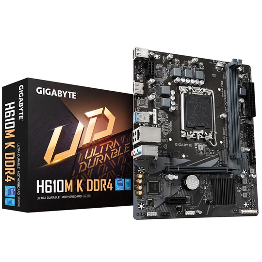 Gigabyte H610M K DDR4 (rev. 1.0) M-ATX Gaming Motherboard