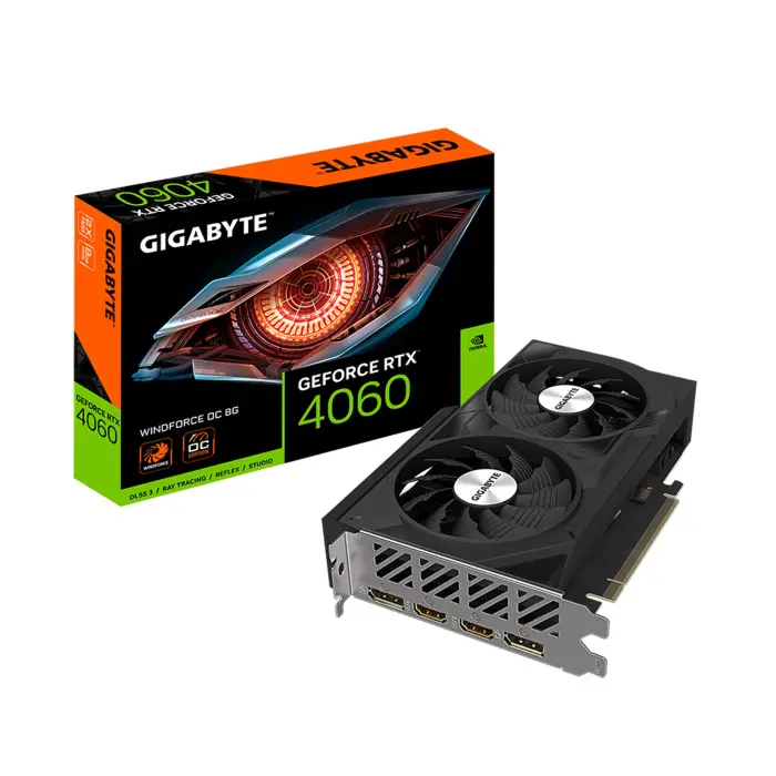Gigabyte GeForce RTX 4060 WINDFORCE OC 8GB GDDR6 Gaming Graphics Card