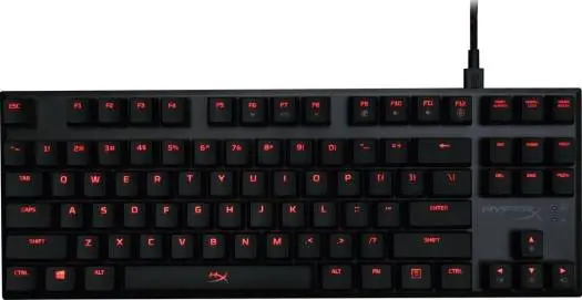 HyperX Alloy FPS Pro - Tenkeyless Mechanical Gaming Keyboard - 87-Key, Ultra-Compact Form Factor - Linear & Quiet - Cherry MX Red - Red LED Backlit | HX-KB4RD1-US/R2