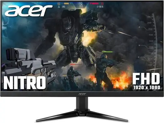 Acer Nitro 23.8 Inch Gaming Monitor 75 Hz Full Hd With 1 Ms Amd Free Sync Recommended For Work & Play, Black,  (Qg241Y)