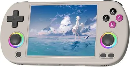 ANBERNIC RG40XX H Retro Handheld Game Console , 4.0 Inch IPS Screen Linux System Built in 64G TF Card 5488 Games Support HDMI TV Output 5G WIFI Bluetooth 4.2, Gray RG40XX H