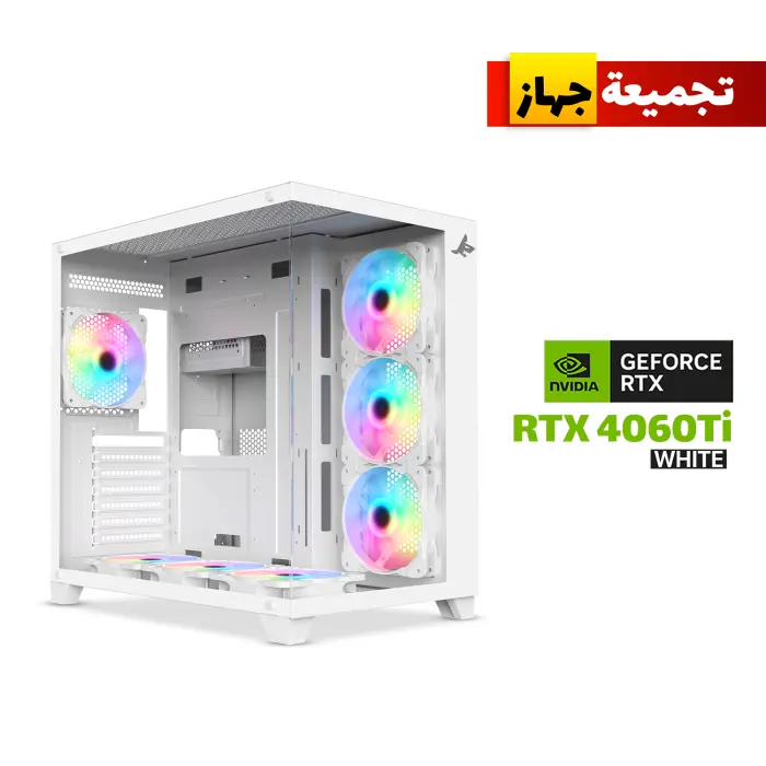 Gaming PC i7-12700F CPU, B760 DDR5 Motherboard, 32GB DDR5 RAM, 1TB NVMe SSD, Gigabyte RTX 4060 Ti AERO White OC 3X VGA, 750 WATT PSU, L240 Liquid Cooler White, Sharx Profin XI700W Mid Tower Case with 7x RGB Fans White, Windows 11 Pro License