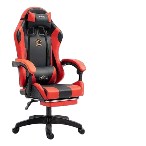 MINTE Leather Gaming Chair with Headrest - Black/ Red " Mini "