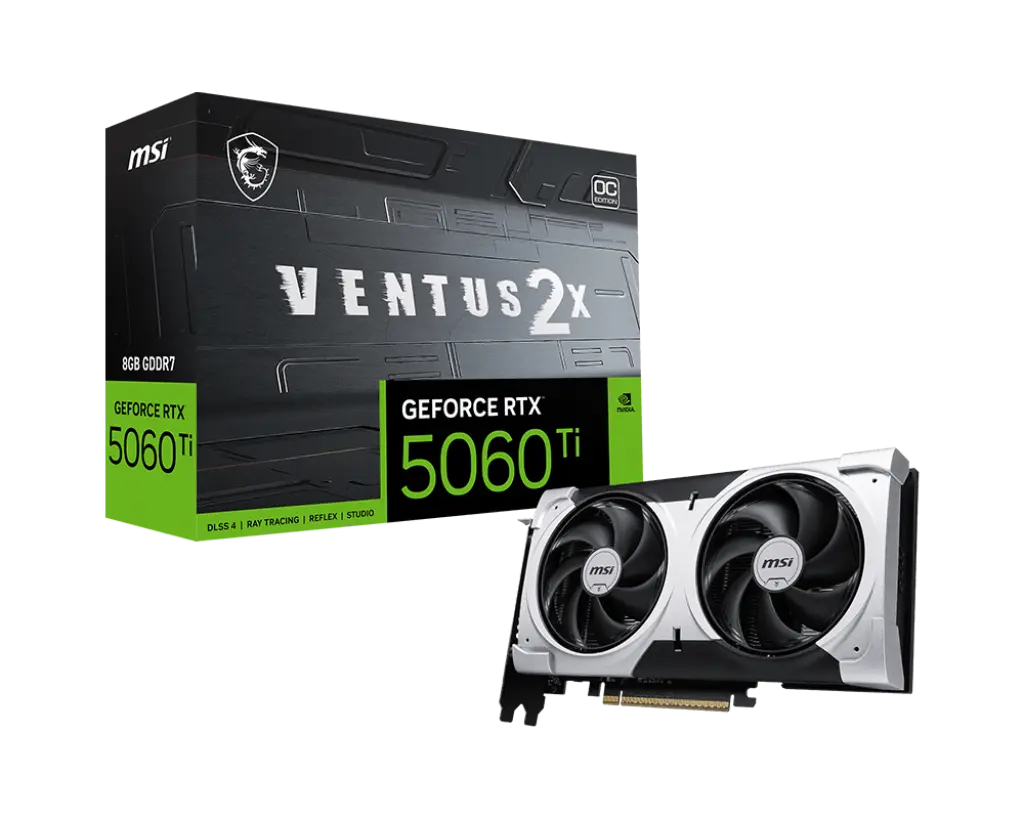 MSI RTX 5060 Ti Ventus 2X OC Plus 8GB GDDR7 Graphics Card