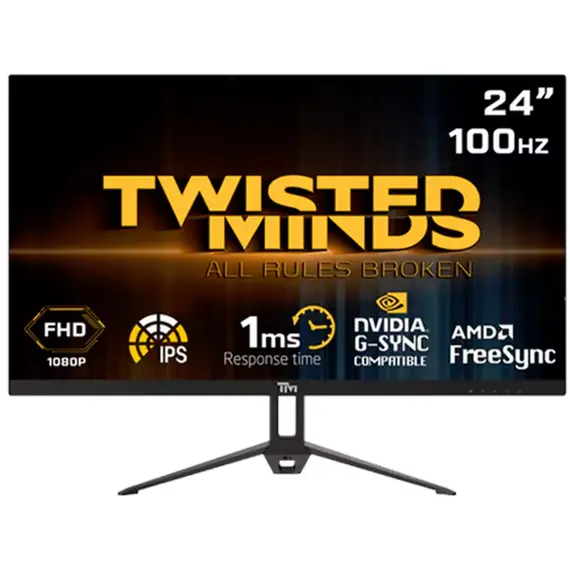 Twisted Minds TM24FHD100IPS Gaming Monitor | 24" | FHD | 100 Hz | 1 ms | IPS