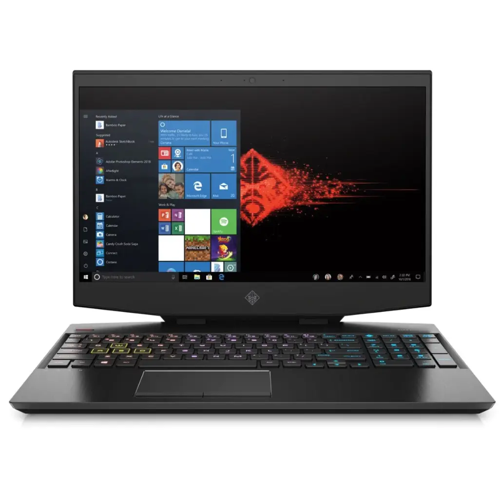 HP OMEN 15-DH0003NE Gaming Laptop – Core i7- Gen 9750H 2.6GHz 32GB RAM 1TB+256GB 32GB Ram - Graphics card RTX 2070 - 15.6inch FHD - Shadow black