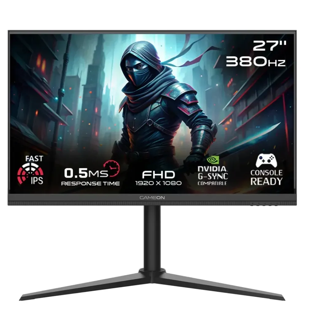 GameOn Midnight Pro 27-inch Gaming Monitor | (FHD) | 380Hz | 0.5ms | GOMP27FHD380IPS -fast IPS