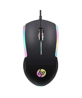 HP M160 USB Wired Gaming Optical Mouse with LED Backlight, 1000 DPI, 3 Buttons and Press Life Up to 3 Million Clicks, (Black)