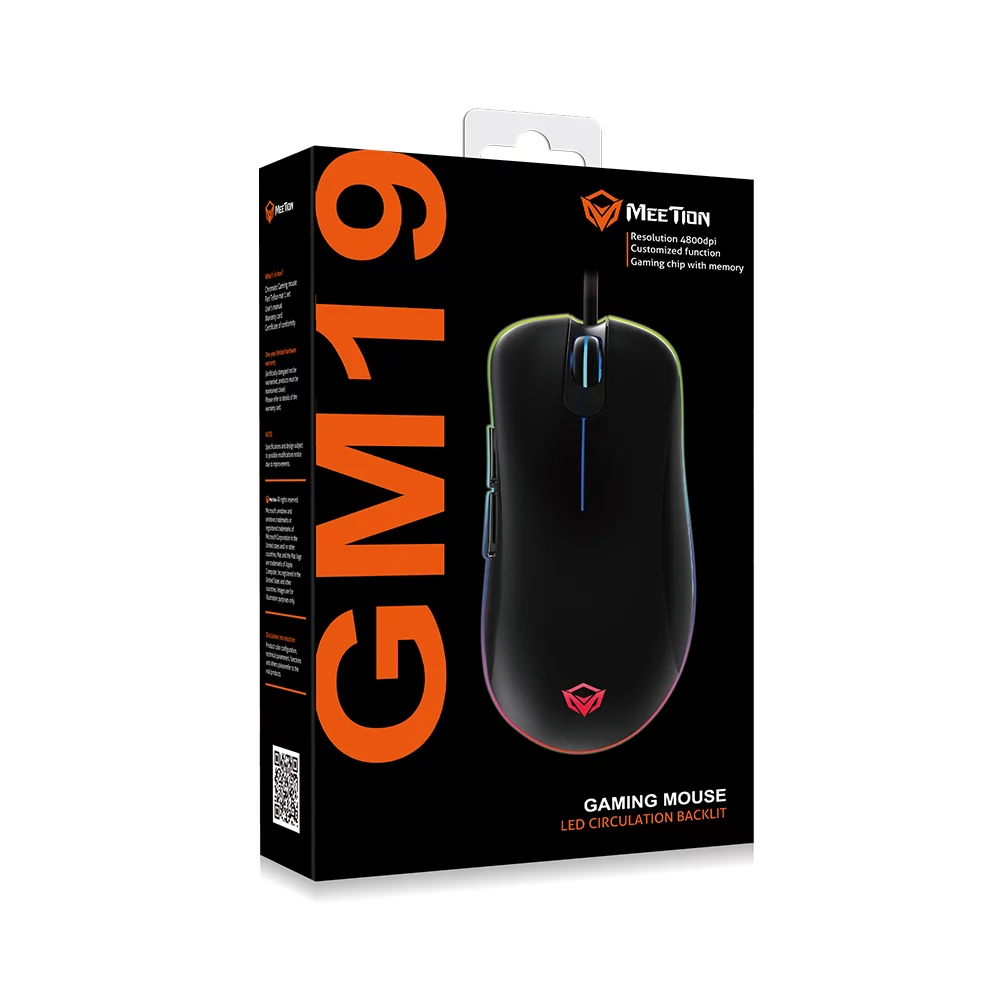 MeeTion MT-GM19 RGB Gaming Mouse – Black