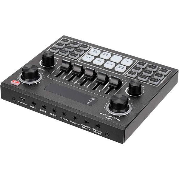 V9-Live Sound Card, USB External V9 Karaoke Recording Mobile Audio Mixer With Bluetooth