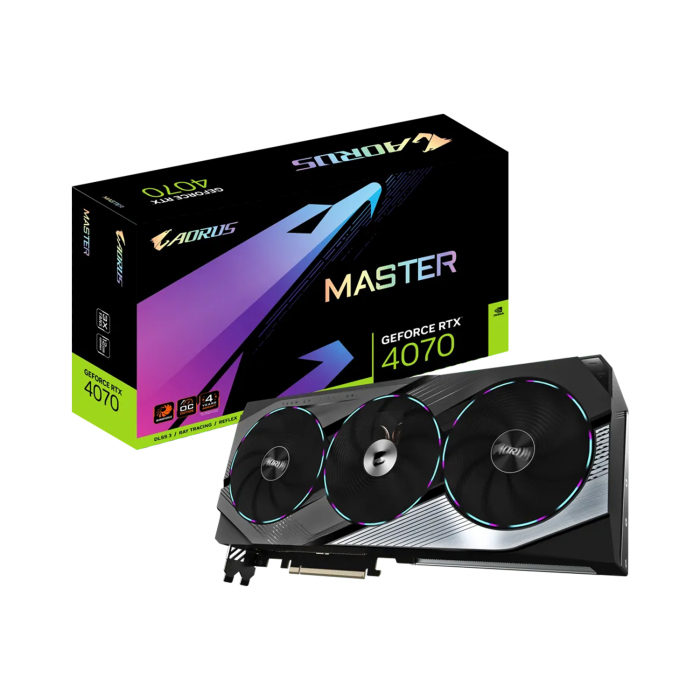 Gigabyte AORUS GeForce RTX 4070 MASTER 12GB OC Edition GDDR6X Graphics Card