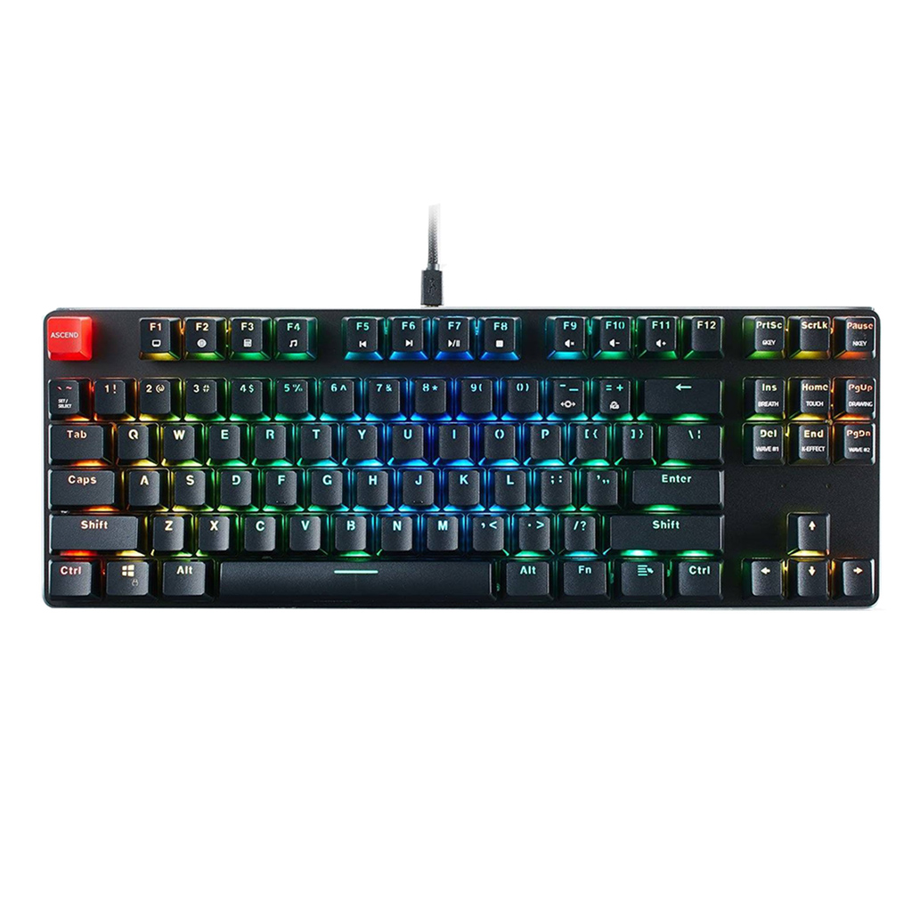 Glorious GMMK TKL Pre-Built RGB Gaming Keyboard, Brown Switch – Black
