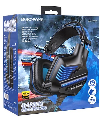 Brofone BO101 Wired Gaming Headphones - Blue